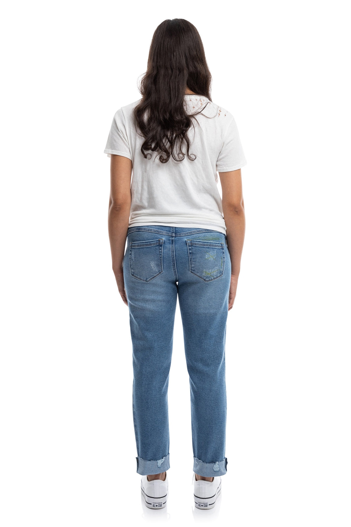 Jaimie Maternity Cuffed Slim Girlfriend Jean - 27"