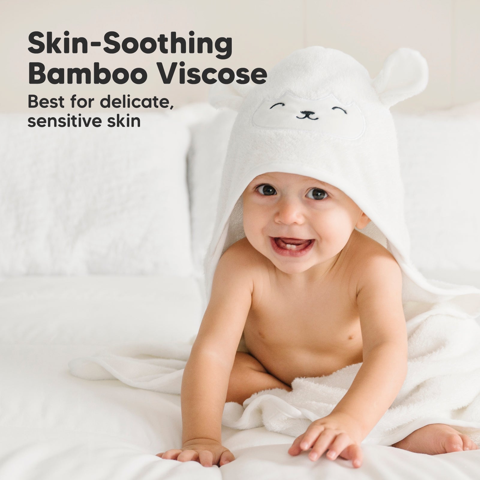 Cuddle Baby Hooded Towel - Lamb