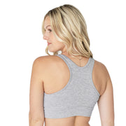 French Terry Racerback Nursing & Maternity Sleep Bra - Grey Heather