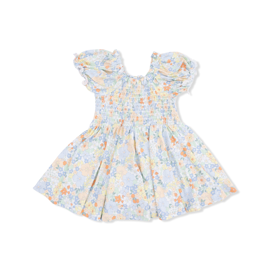 Smocked Twirly Dress with Bloomer - Georgia Floral