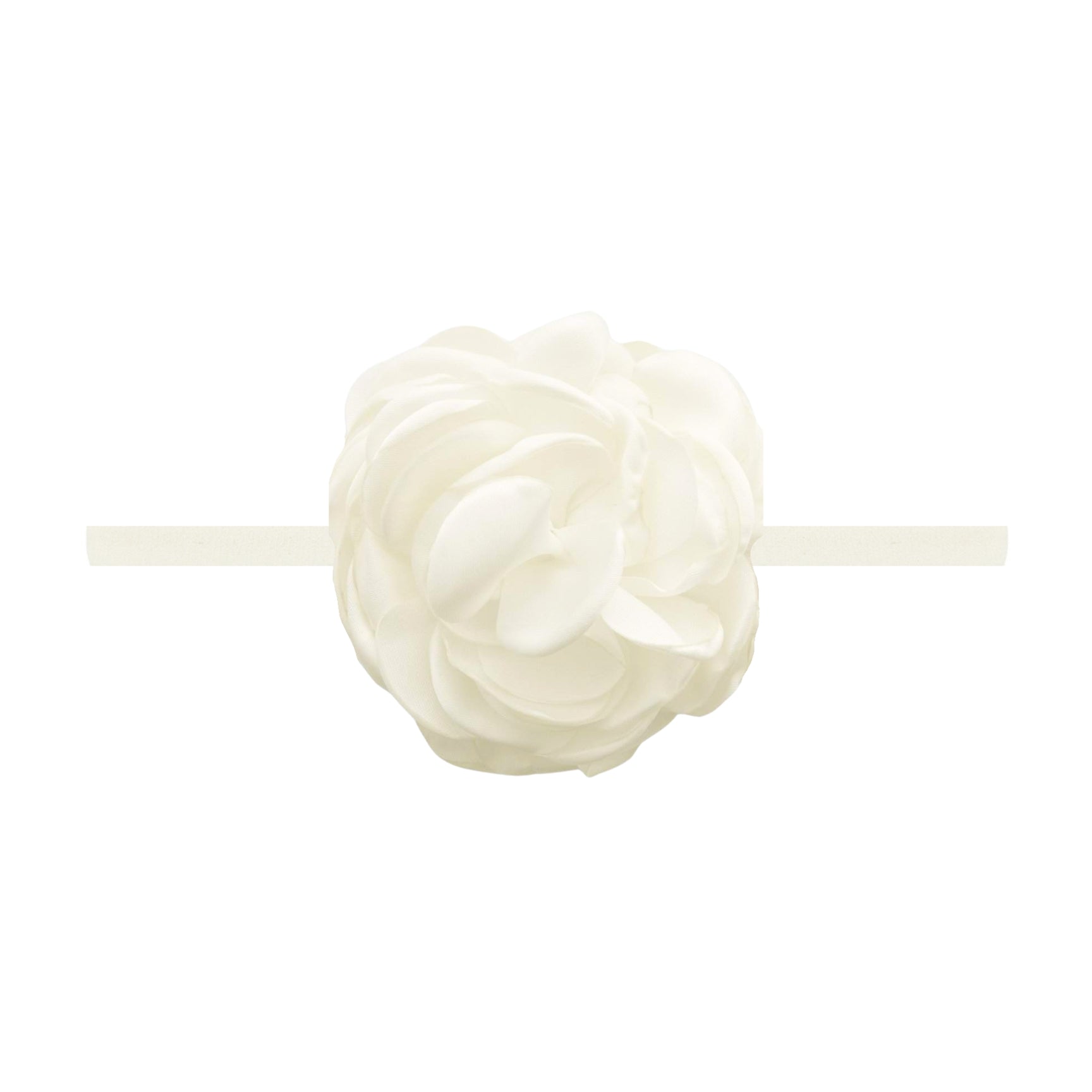 Silk Ruffle Skinny Headband- Various Colors