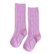 Cable Knit Knee High Socks - Various Colors and Sizes