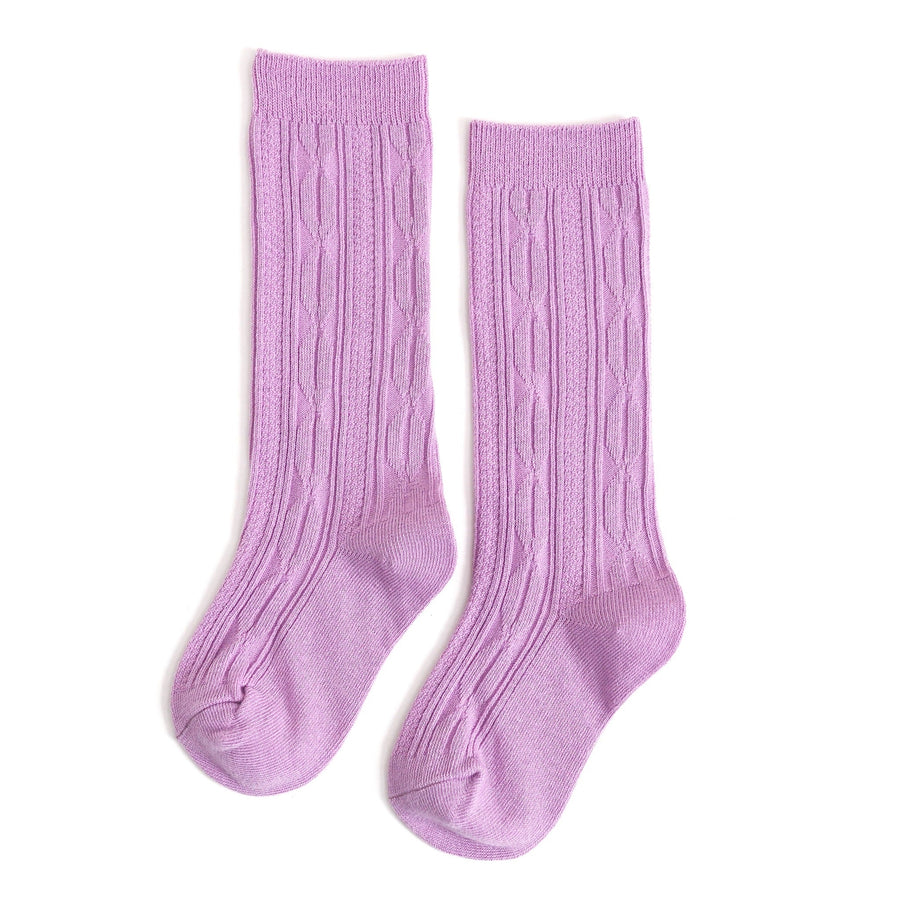 Cable Knit Knee High Socks - Various Colors and Sizes