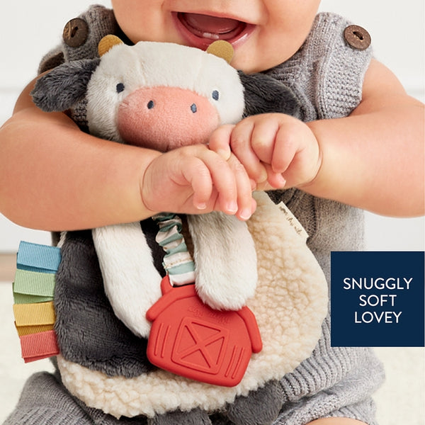 Itzy Lovey™ Cow Plush with Silicone Teether Toy