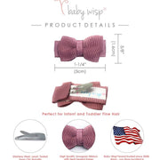 10-Piece Tiny Tuxedo Snap Hair Bows - Tomorrow