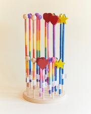 Silk & Wood Streamer - Wand For Pretend Play - Various Colors