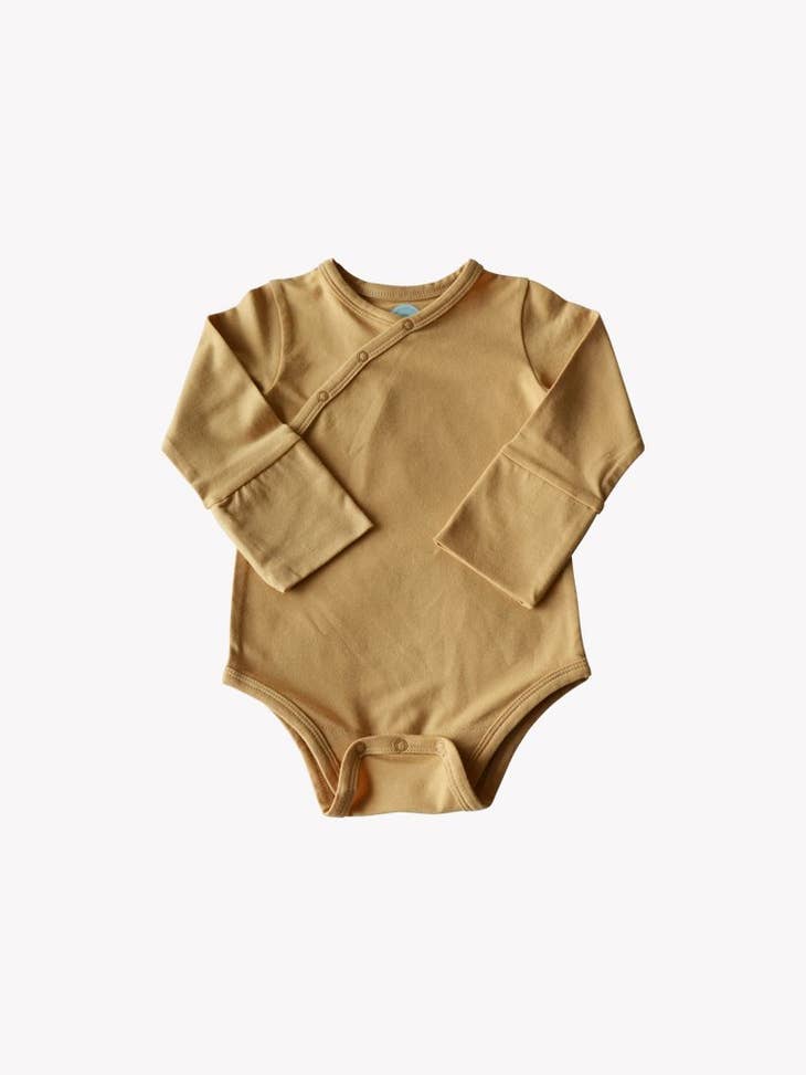 Shoulder Snap Long Sleeve Onesie - Honeycomb