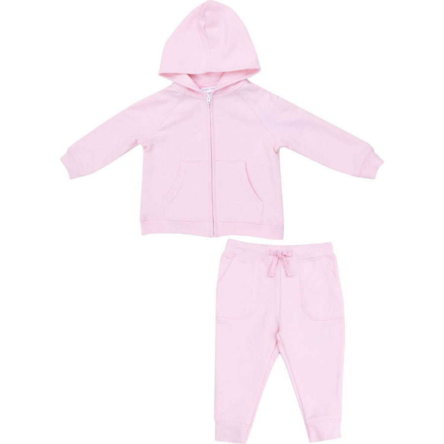 French Terry Hoodie and Jogger - Solid Pink
