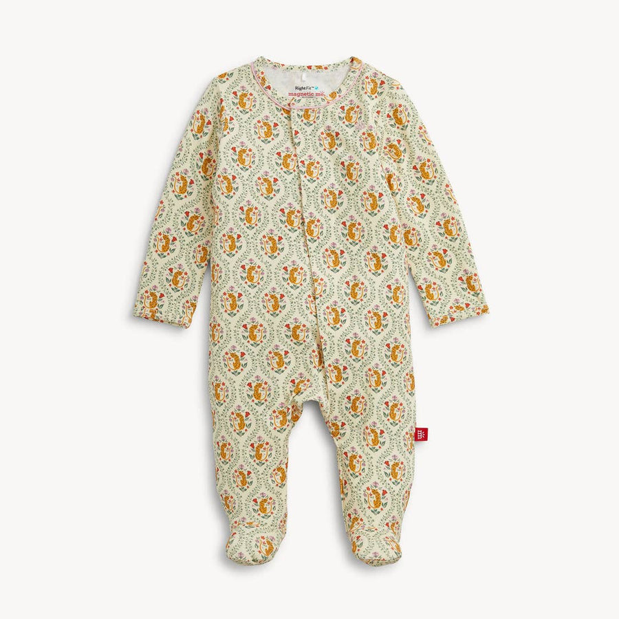 Modal Magnetic Ruffle Footie - Fleur Sauvage