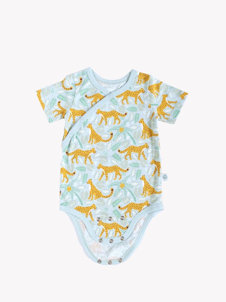 Shoulder Snap Short Sleeve Onesie - Leopard