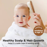 Baby Hair Brush and Comb Set - Dark Walnut