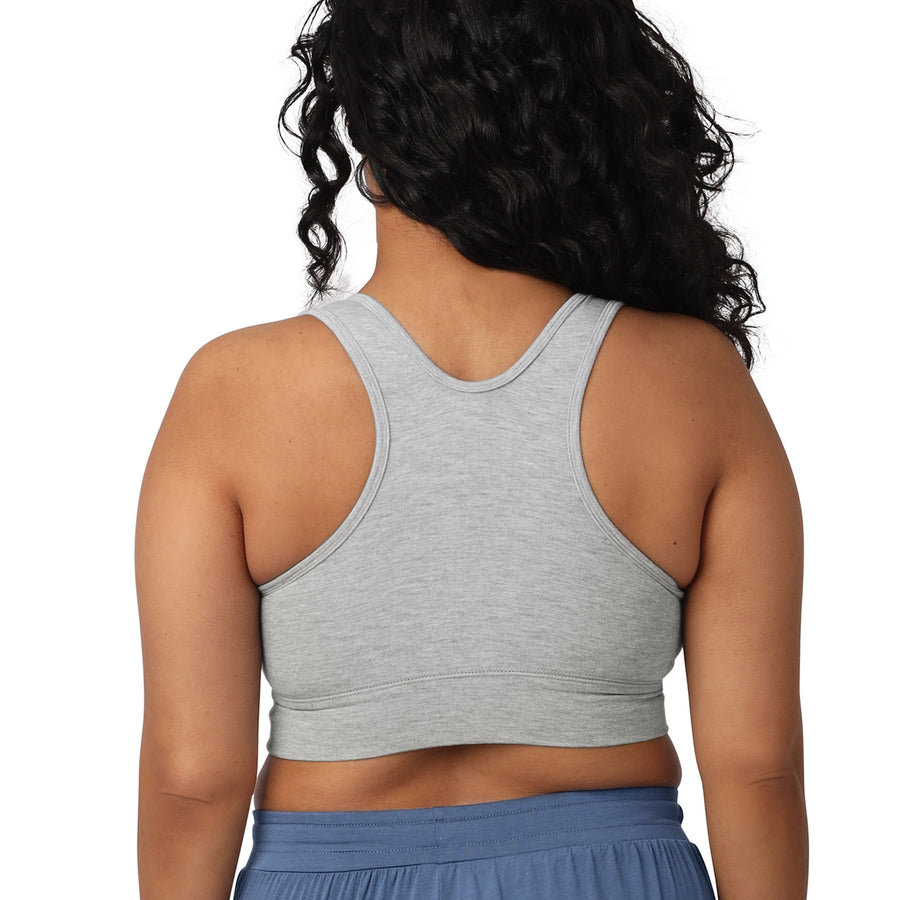 French Terry Racerback Nursing & Maternity Sleep Bra - Grey Heather