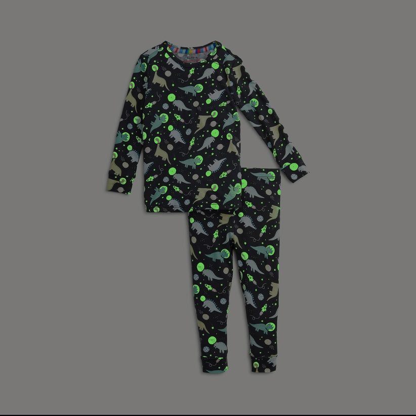 Modal Magnetic Long Sleeve Toddler Pajamas - Astroceratops