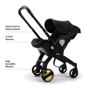 Doona Infant Convertible Car Seat and Stroller - Midnight Edition
