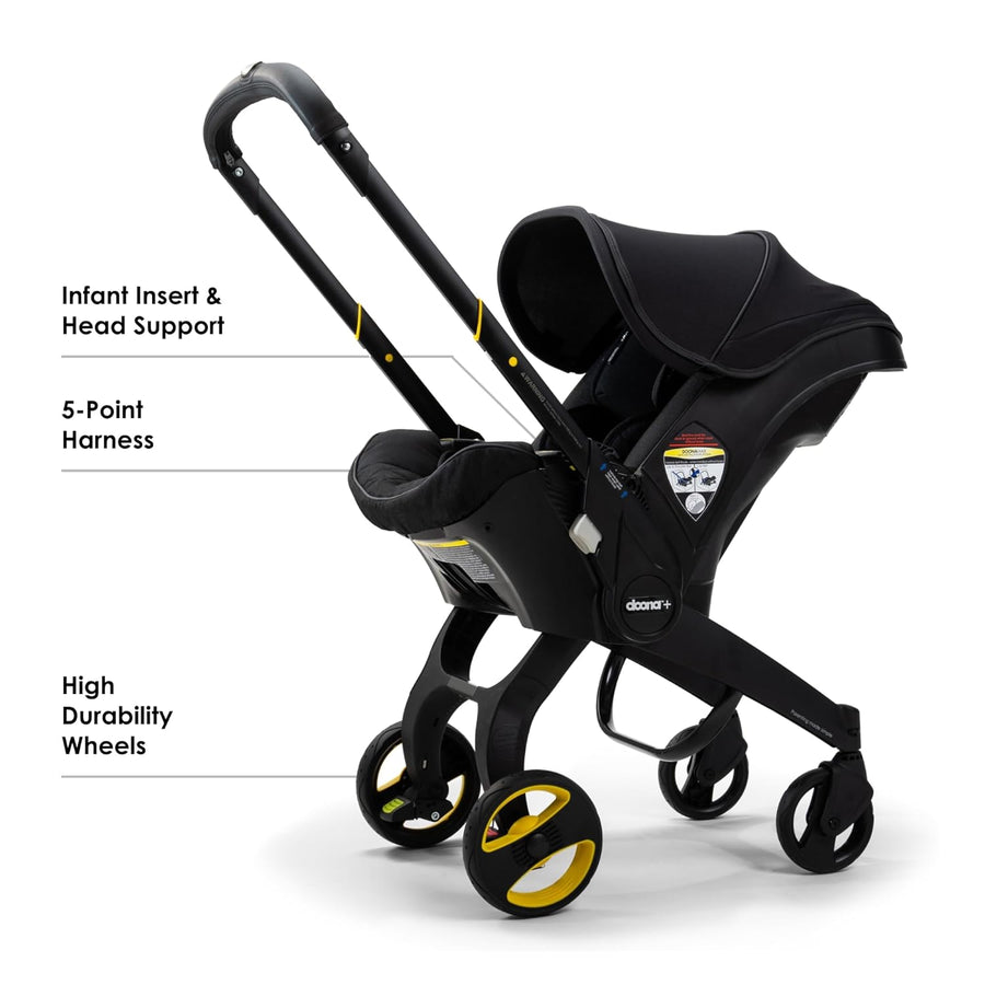 Doona Infant Convertible Car Seat and Stroller - Midnight Edition