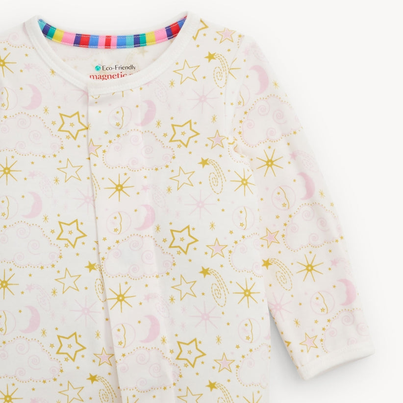Modal Magnetic Footie - Star Signs Pink