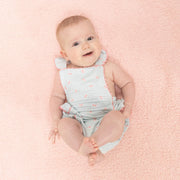 Ruffle Ric-Rac Sunsuit - Tiny Cherry Stripe