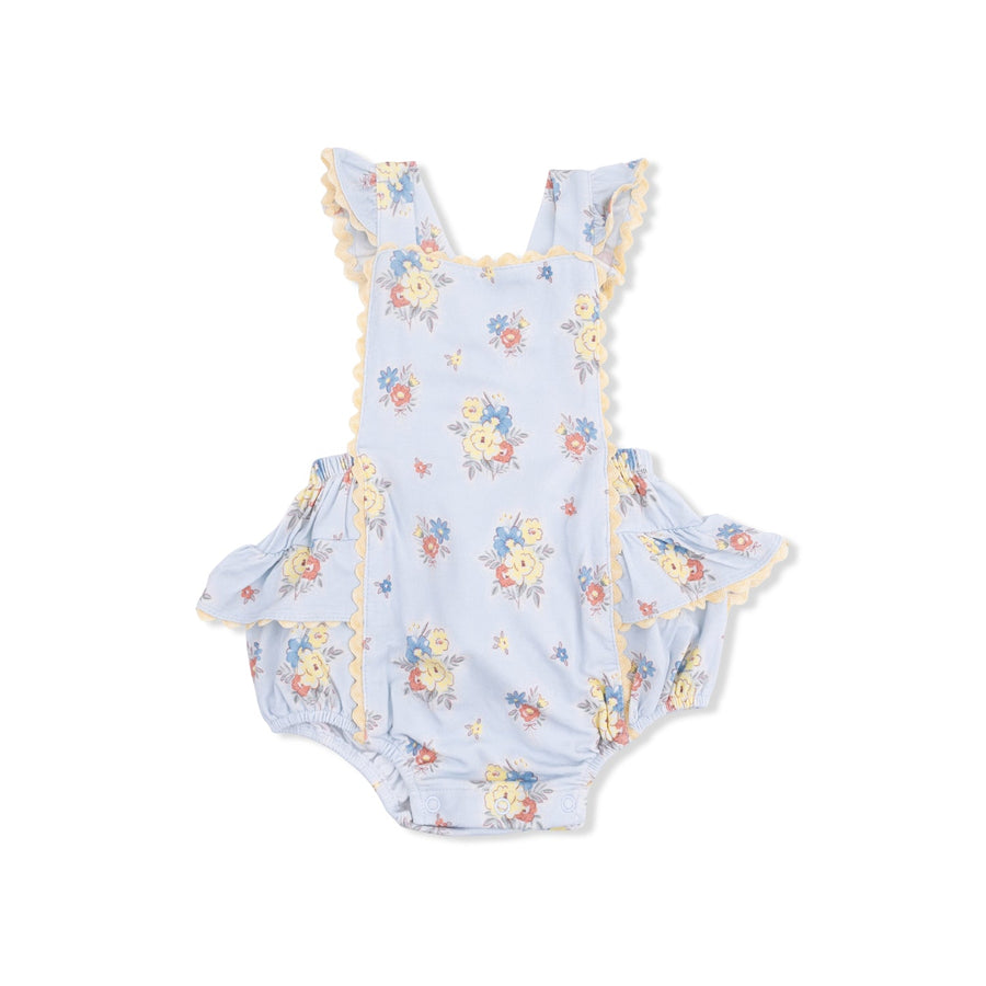 Ruffle Ric-Rac Sunsuit - Country Stitch Floral