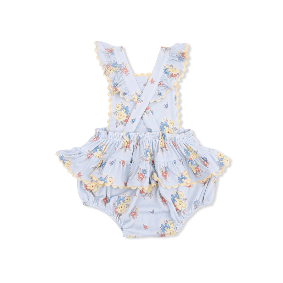 Ruffle Ric-Rac Sunsuit - Country Stitch Floral