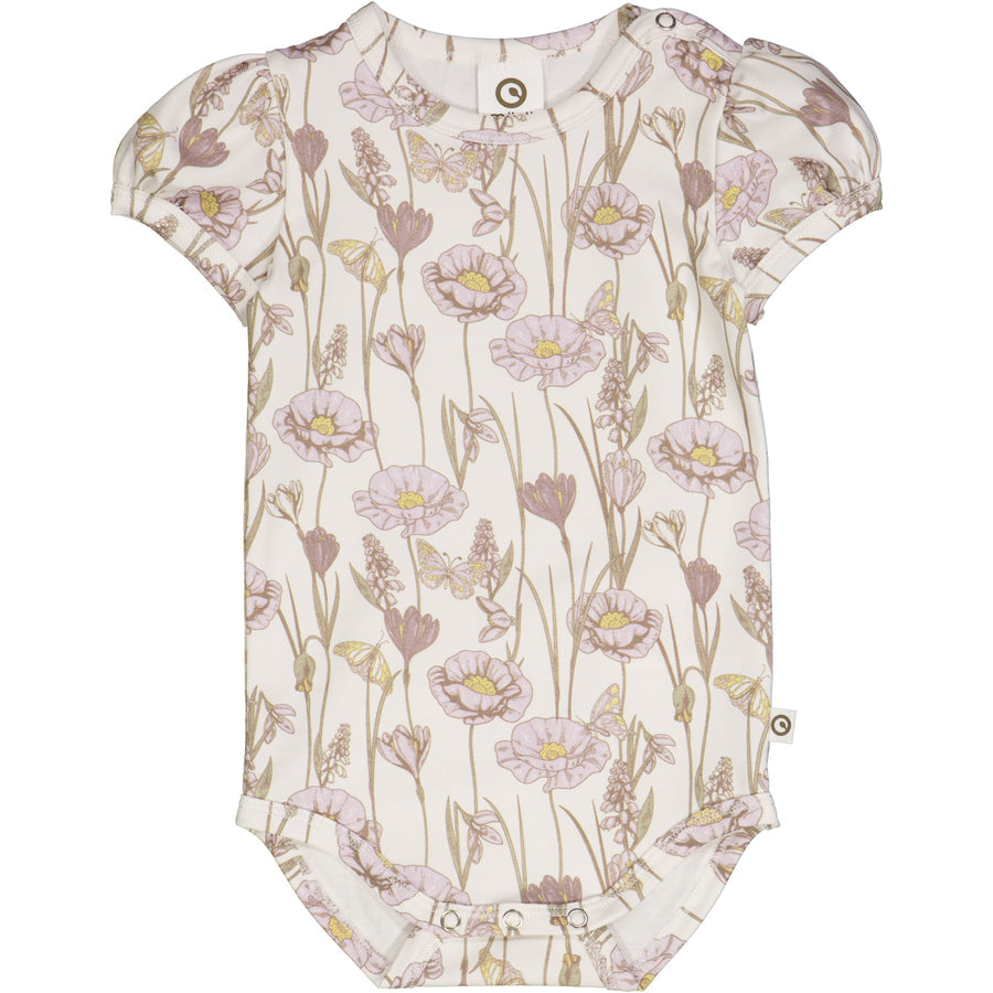 Crocus Short Sleeve Bodysuit - Balsam Cream/Orchid/Corn