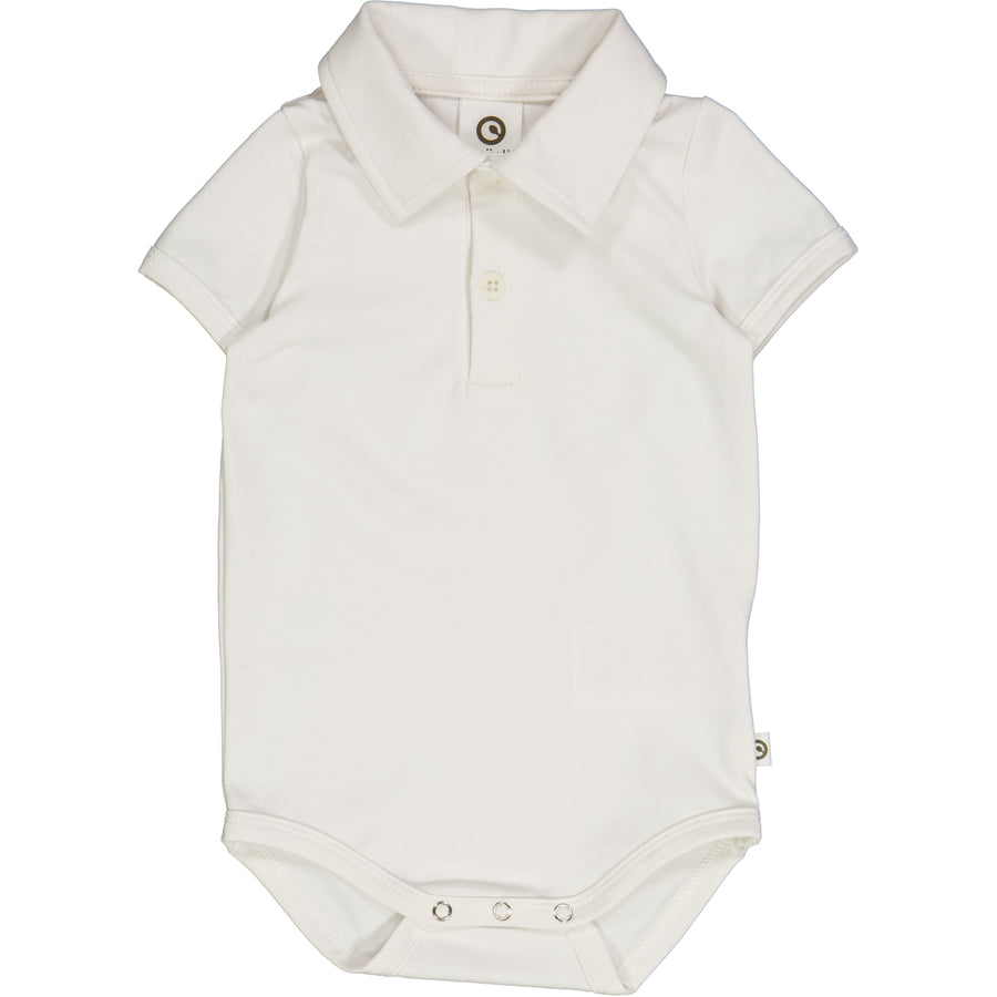 Cozy Me Short Sleeve Collared Bodysuit - Balsam Cream