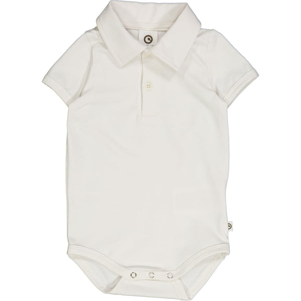 Cozy Me Short Sleeve Collared Bodysuit - Balsam Cream