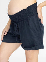 Maternity Tencel Summer Shorts - Navy