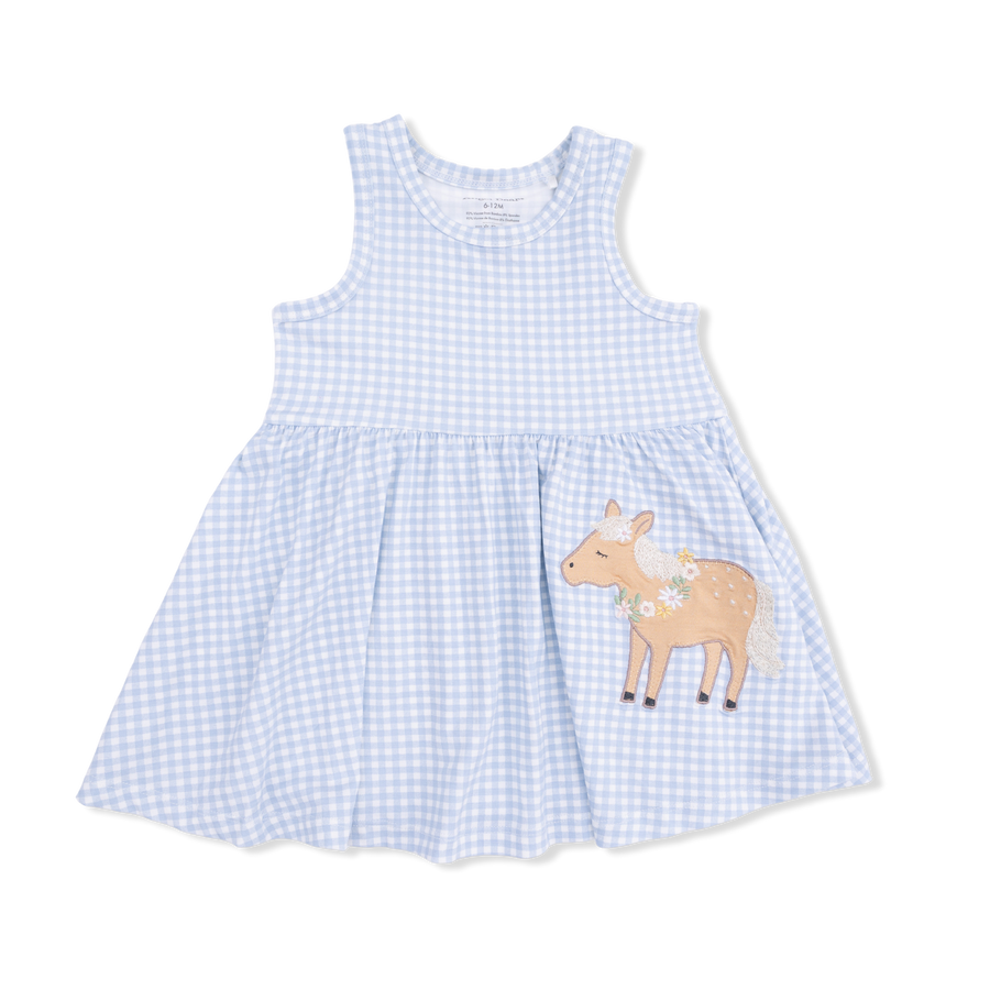 Tank Dress with Bloomer - Cute Farm Animals with Applique