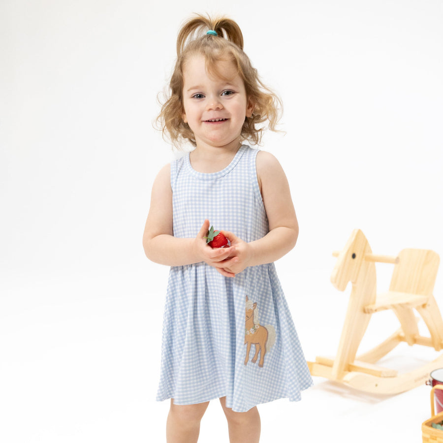 Tank Dress with Bloomer - Cute Farm Animals with Applique