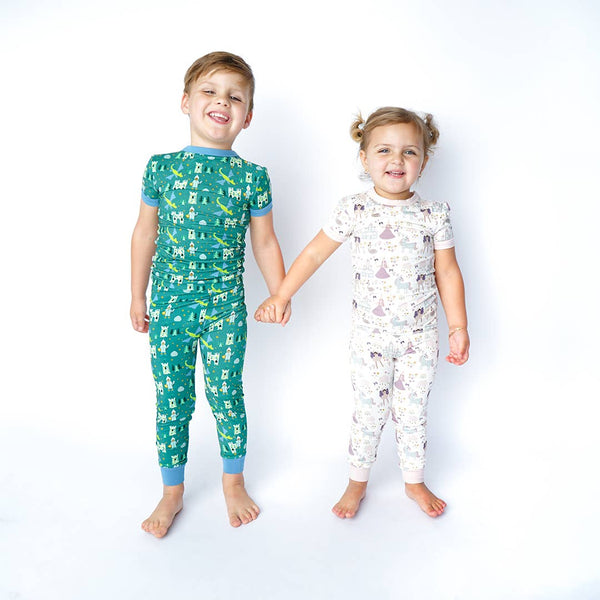 Bamboo Two Piece Short Sleeve Pajamas - Ever After