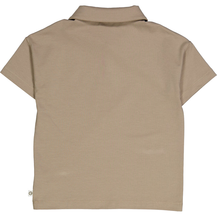 Cozy Me Collar Short Sleeve Tee - Cashew