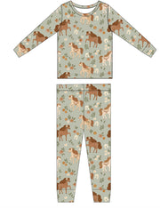 Two Piece Pajama Set - Horsin' Around