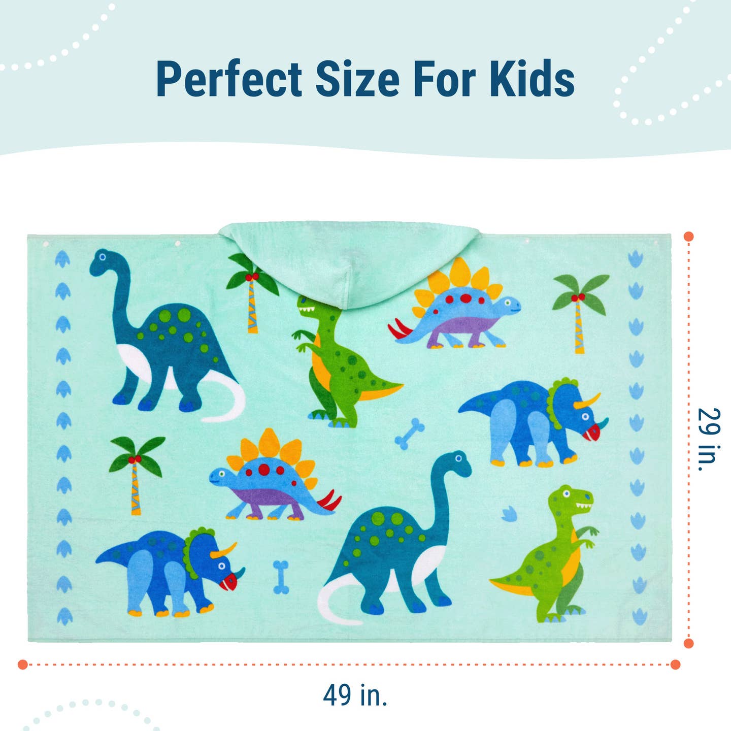Dinosaur Land Hooded Beach Towel