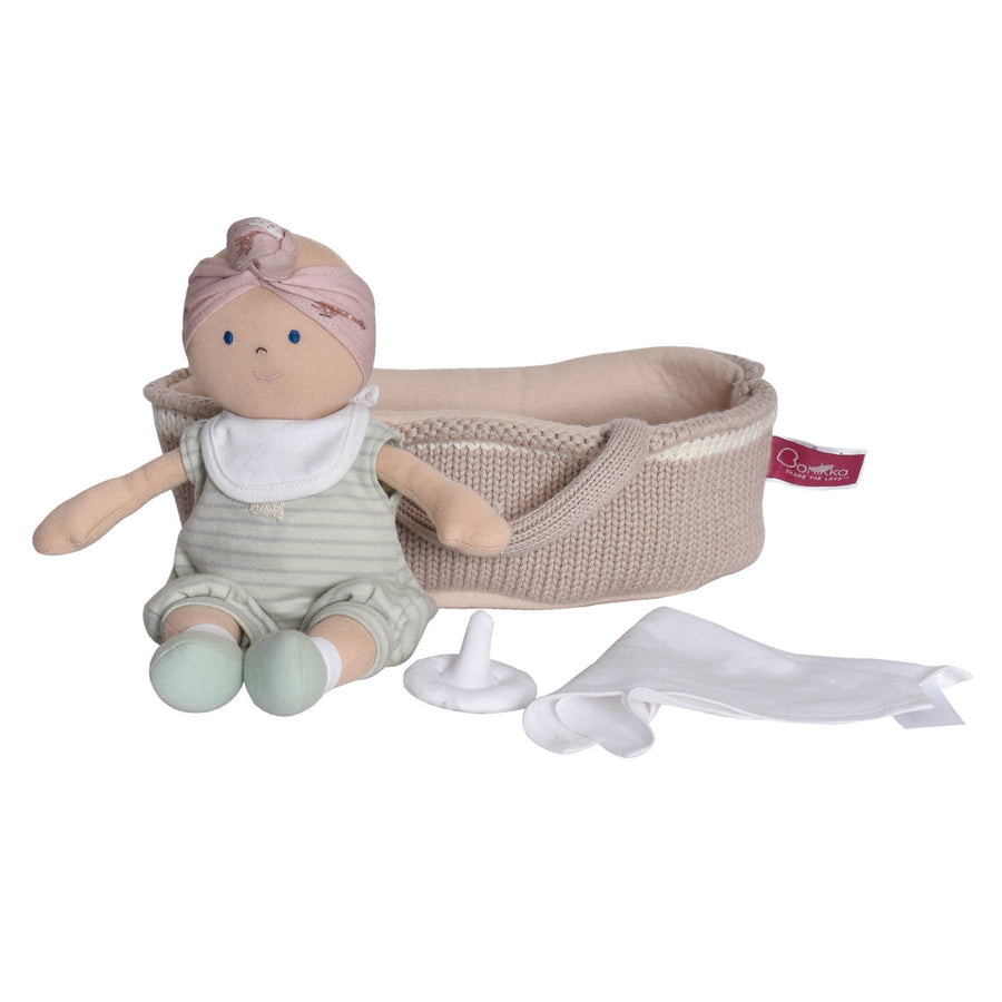 Organic Knit Carry Cot with Doll - Remi