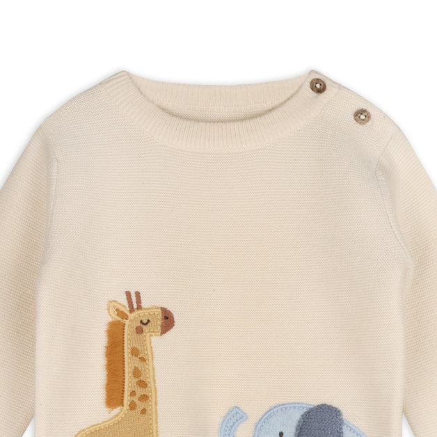 Safari Knit Organic Cotton Pullover - Natural