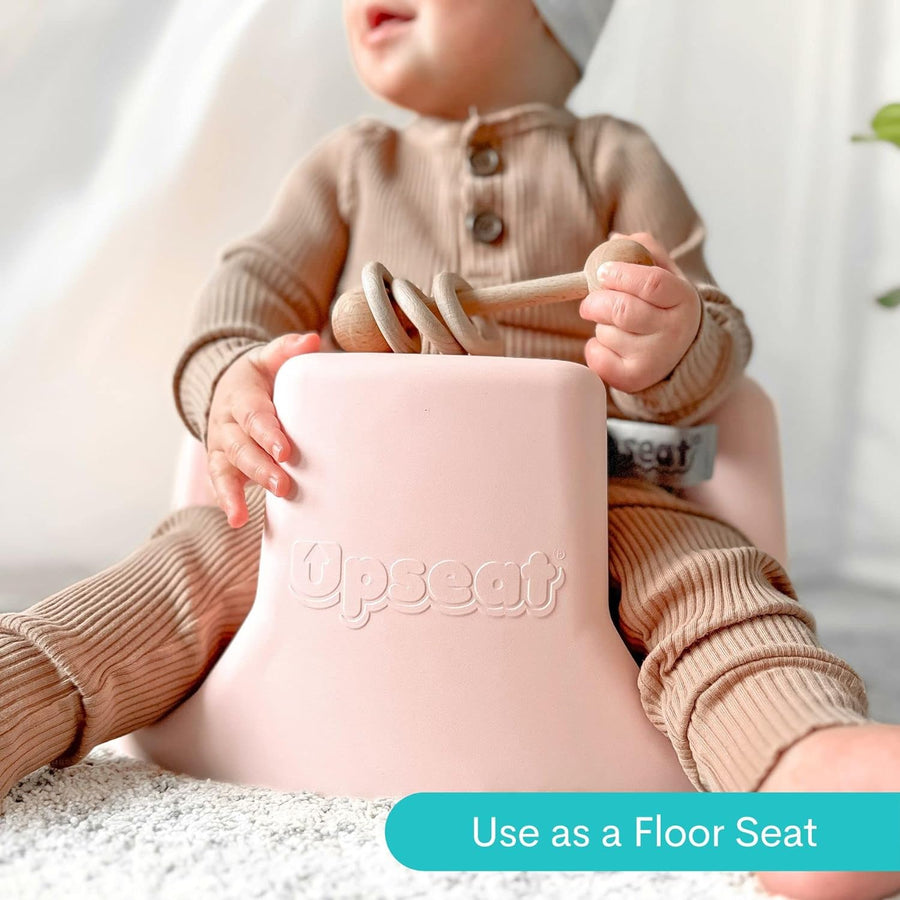 Upseat Baby Floor and Booster Seat with Tray - Pink