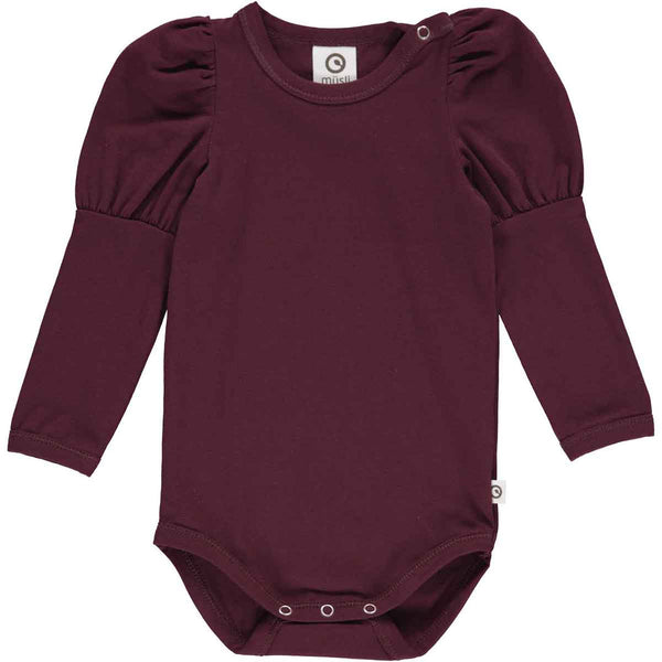 Cozy Me Puff Sleeve Bodysuit - Fig