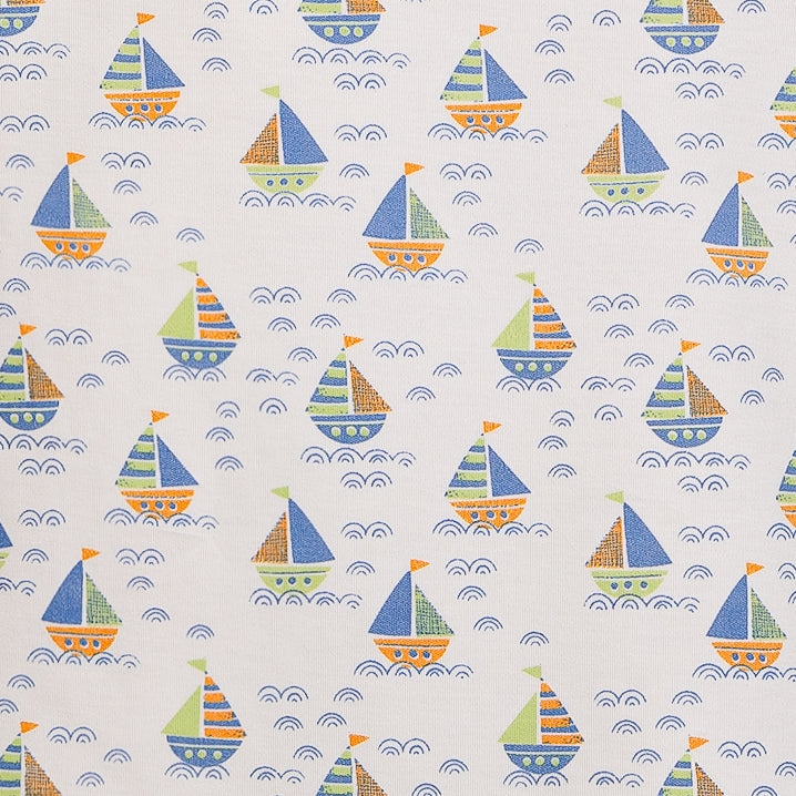 Short Sleeve Sailor Romper - Sailing Sketchy Waters