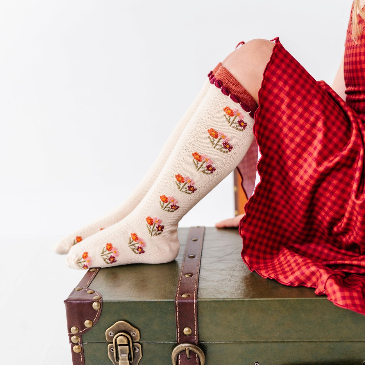 Posie Knee Socks - Rust