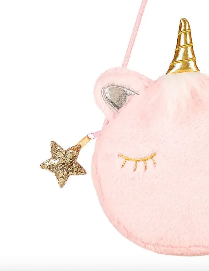 Fuzzy Unicorn Purse - Lula Pink