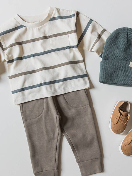 Organic Basin Fleece Jogger - Driftwood