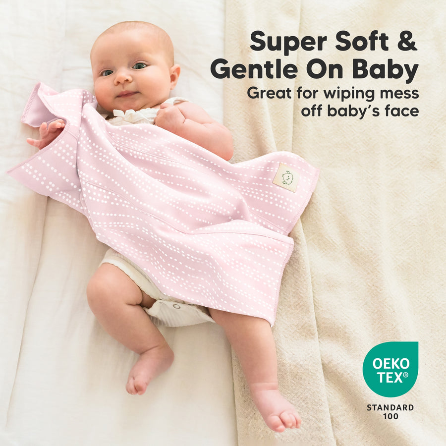 Organic 6 Pack Shea Burp Cloths - Sweet Charm