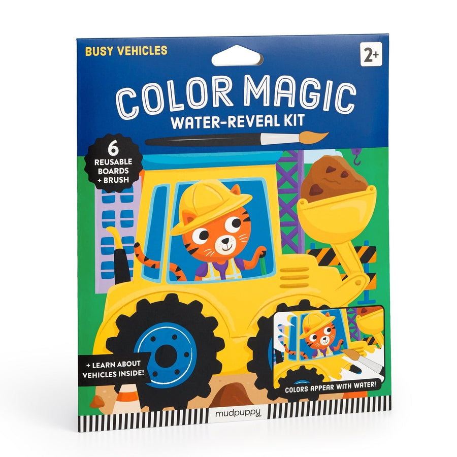 Busy Vehicles Color Magic Water-Reveal Kit