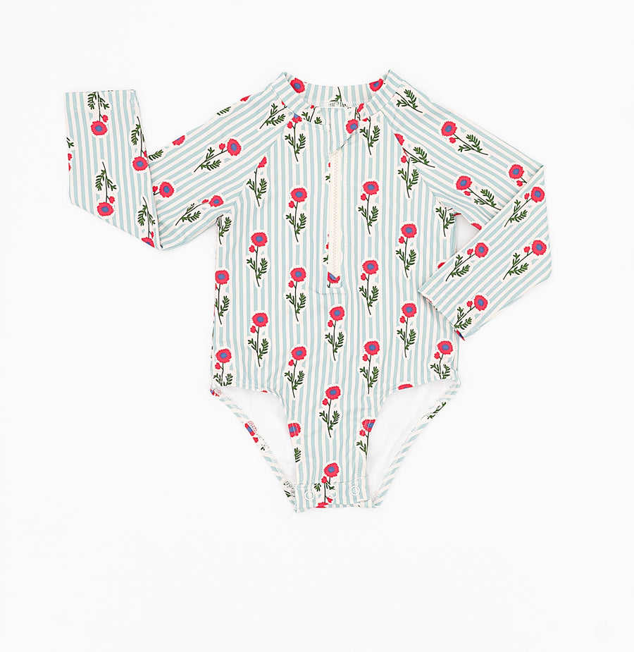 Rash Guard Swimsuit - Seaside Blooms