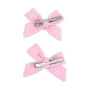 Bow Hair Clips (Set of 2) - Candy Pink