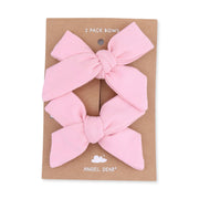 Bow Hair Clips (Set of 2) - Candy Pink