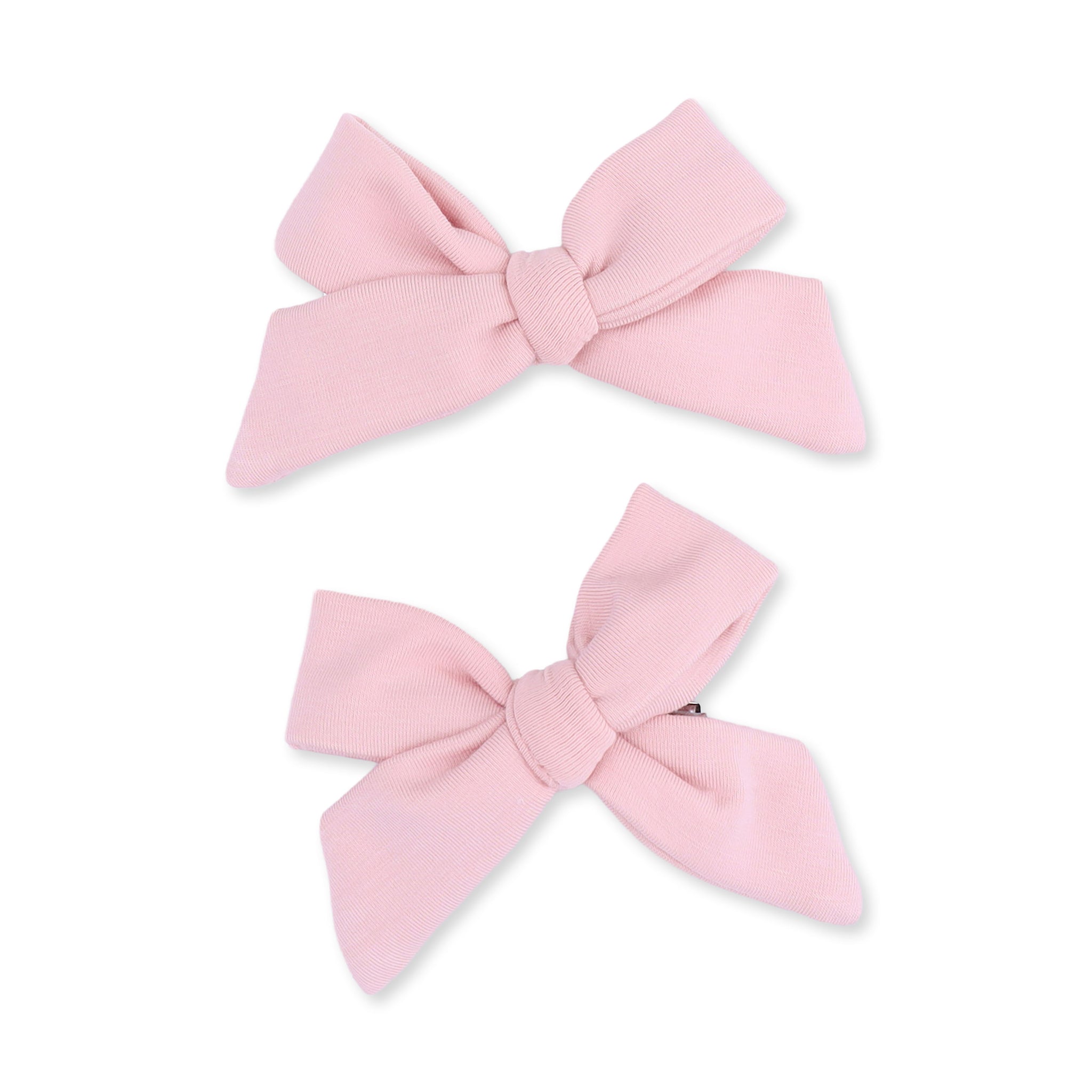 Bow Hair Clips (Set of 2) - Peachskin