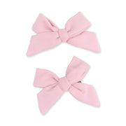 Bow Hair Clips (Set of 2) - Peachskin