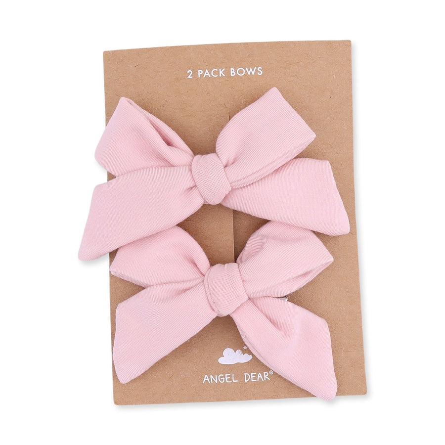 Bow Hair Clips (Set of 2) - Peachskin
