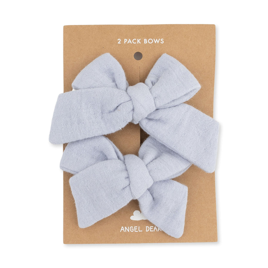 Bow Hair Clips (Set of 2) - Zen Blue